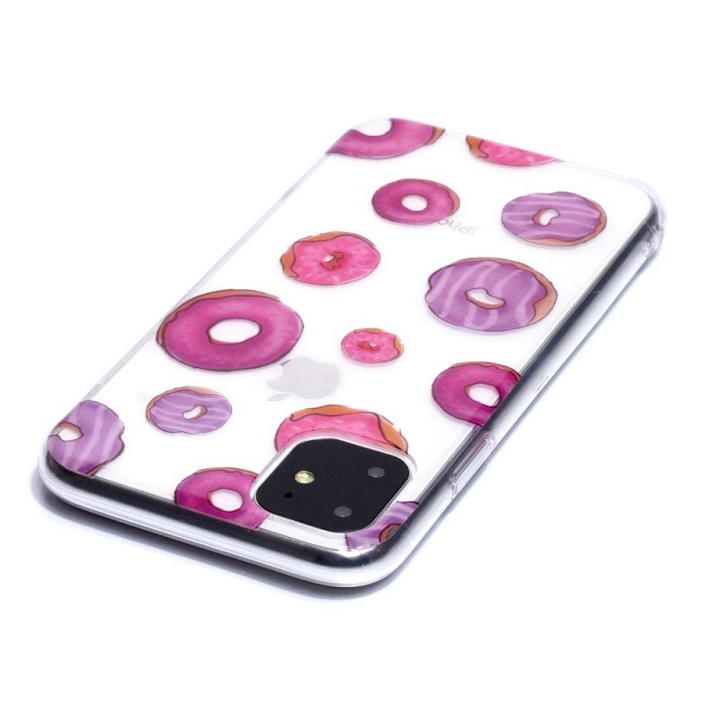 Hülle Für iPhone 11 Transparenter Donuts-Lüfter