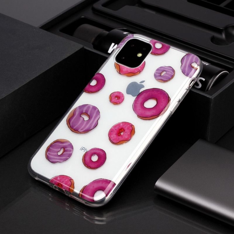 Hülle Für iPhone 11 Transparenter Donuts-Lüfter