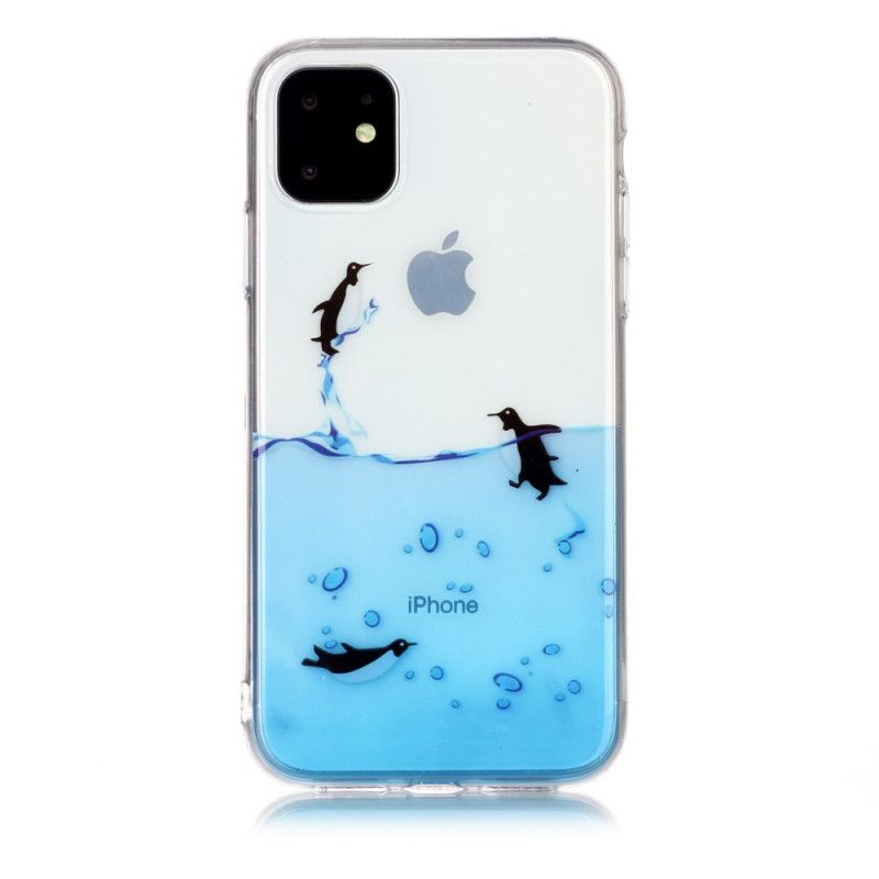 Hülle Für iPhone 11 Transparentes Pinguinspiel