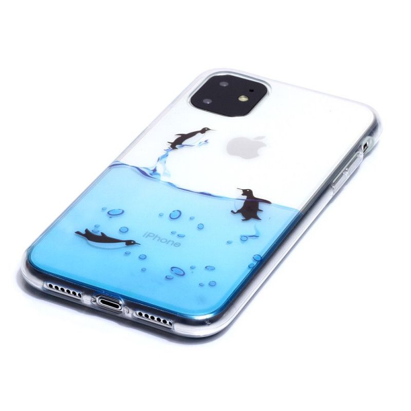 Hülle Für iPhone 11 Transparentes Pinguinspiel