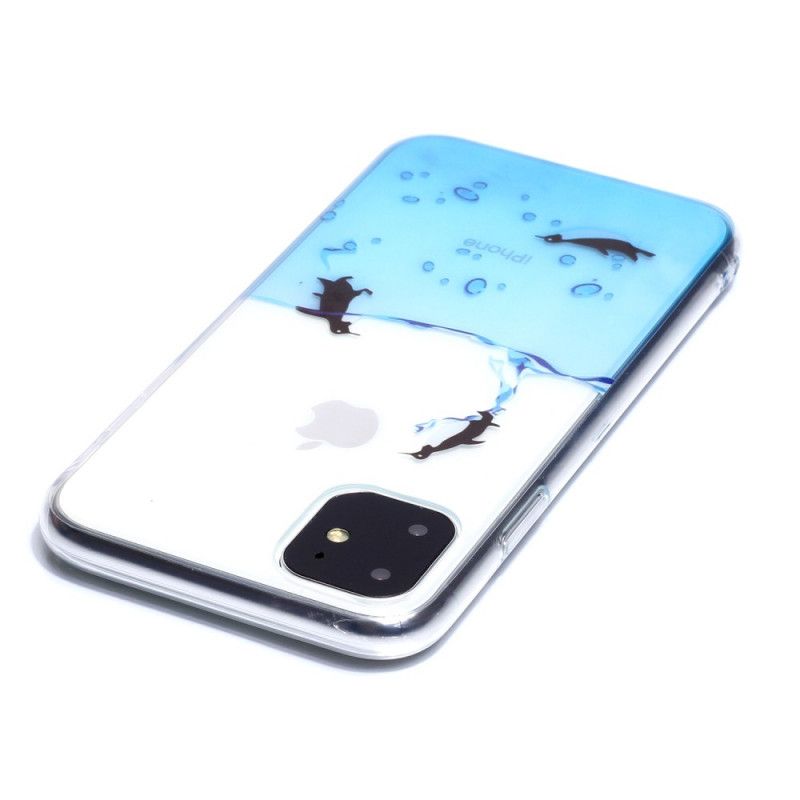 Hülle Für iPhone 11 Transparentes Pinguinspiel
