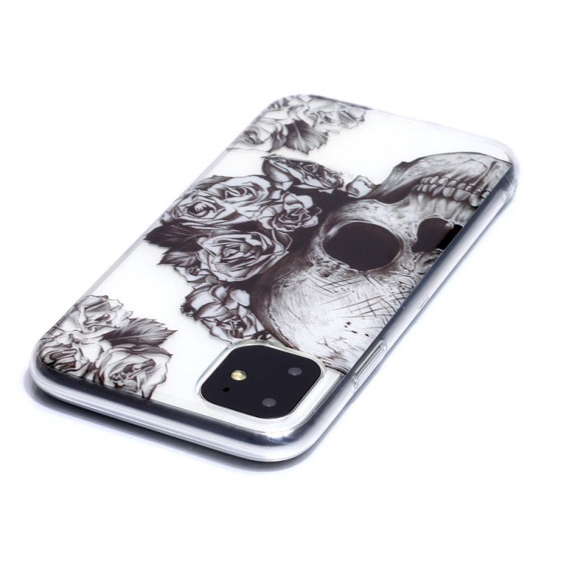 Hülle iPhone 11 Durchsichtiger Blütenschädel