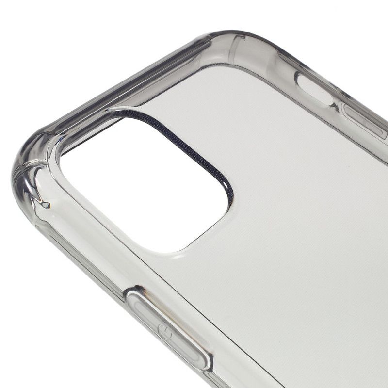 Hülle iPhone 11 Grau Transparente Farbige Verstärkte Ecken