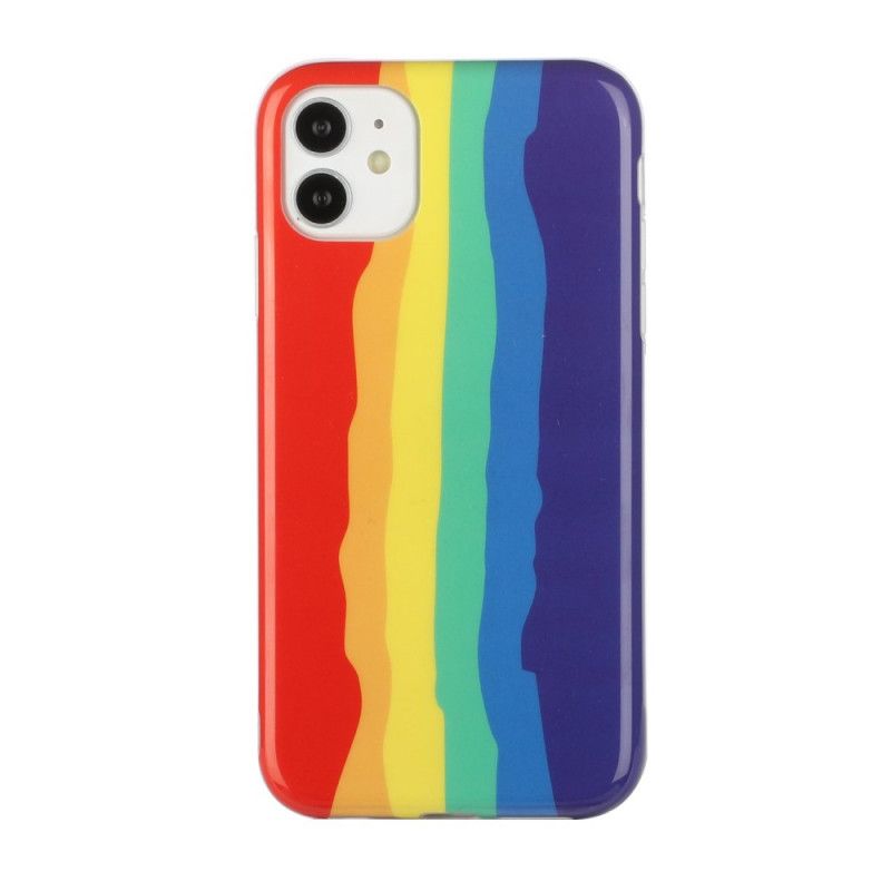 Hülle iPhone 11 Rot Deklination. Regenbogen