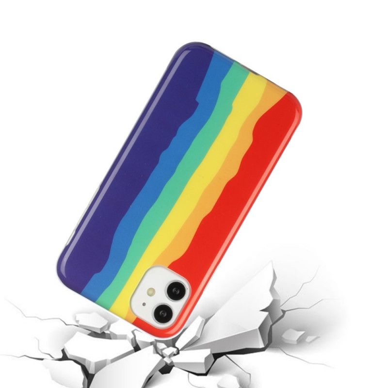 Hülle iPhone 11 Rot Deklination. Regenbogen