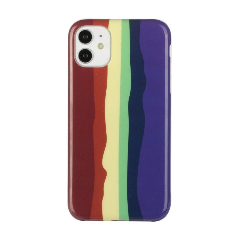 Hülle iPhone 11 Rot Deklination. Regenbogen