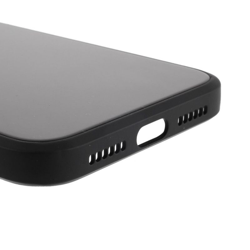 Hülle iPhone 11 Schwarz Handyhülle Glasboden Und Silikonkanten