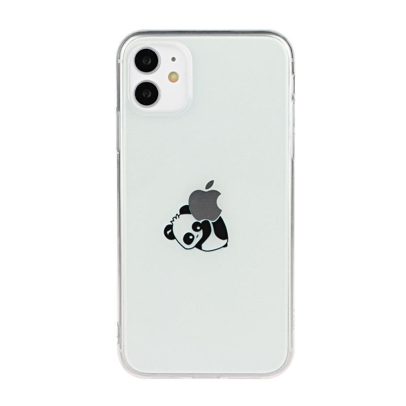 Hülle iPhone 11 Schwarz Handyhülle Logo-Panda-Spiele