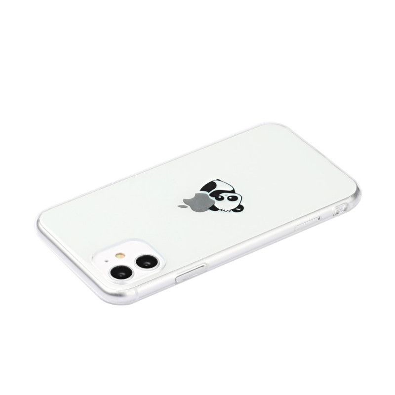 Hülle iPhone 11 Schwarz Handyhülle Logo-Panda-Spiele