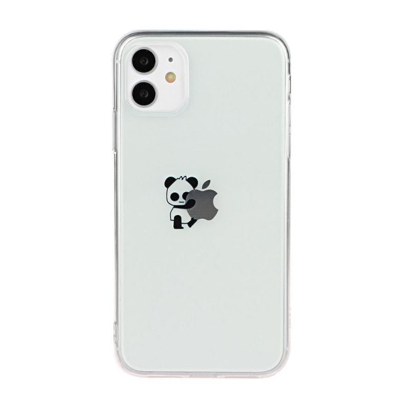 Hülle iPhone 11 Schwarz Handyhülle Logo-Panda-Spiele