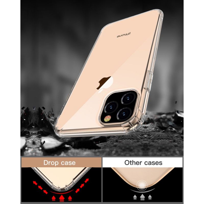 Hülle iPhone 11 Schwarz Handyhülle Transparente Leeu-Schutzkissen
