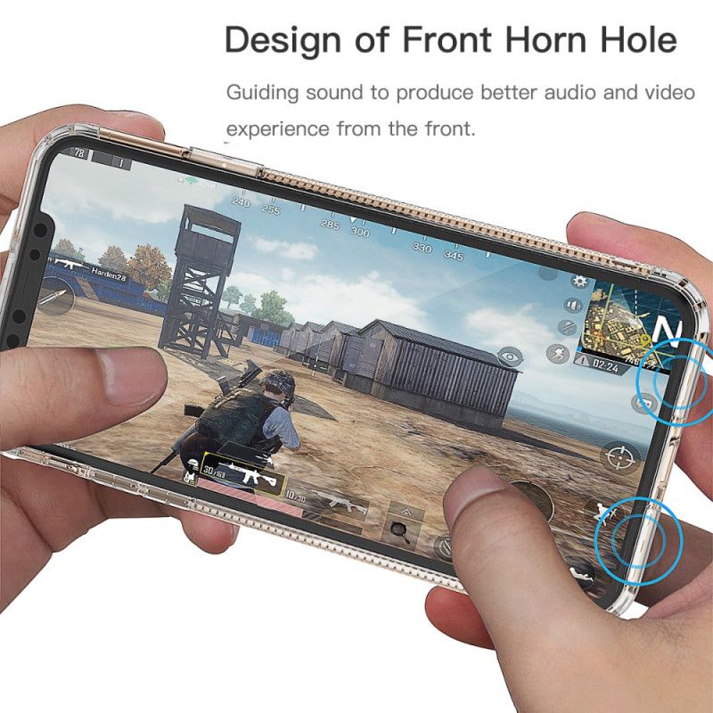 Hülle iPhone 11 Schwarz Handyhülle Transparente Leeu-Schutzkissen