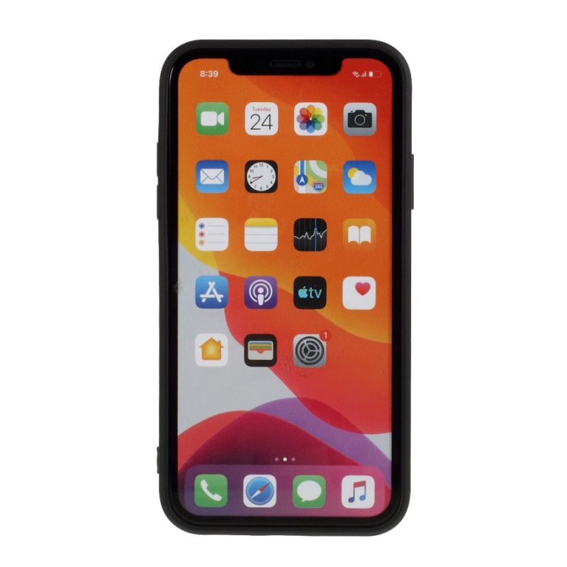 Hülle iPhone 11 Schwarz Reines Farbmattes Silikon