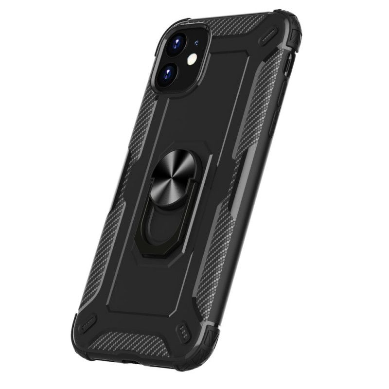 Hülle iPhone 11 Schwarz Silikonringhalter