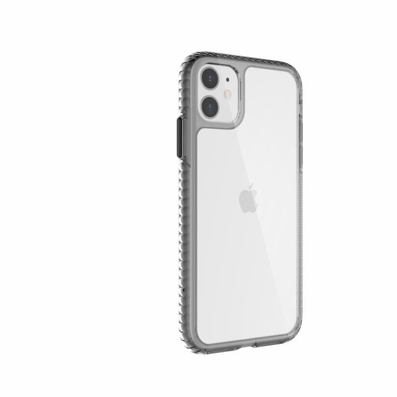 Hülle iPhone 11 Schwarz Transparente Strukturierte Kanten