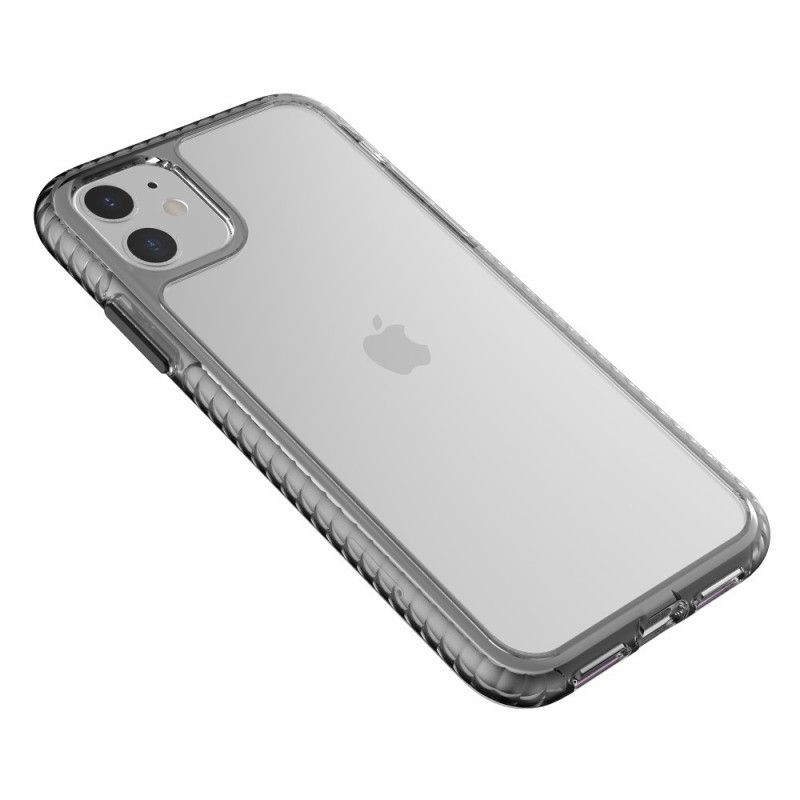 Hülle iPhone 11 Schwarz Transparente Strukturierte Kanten