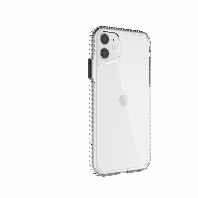 Hülle iPhone 11 Schwarz Transparente Strukturierte Kanten
