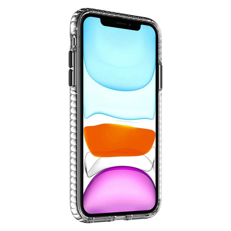 Hülle iPhone 11 Schwarz Transparente Strukturierte Kanten