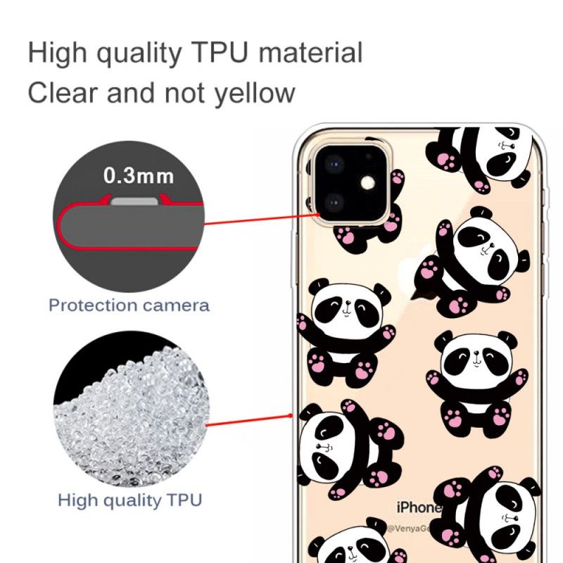 Hülle iPhone 11 Top-Spaß-Pandas