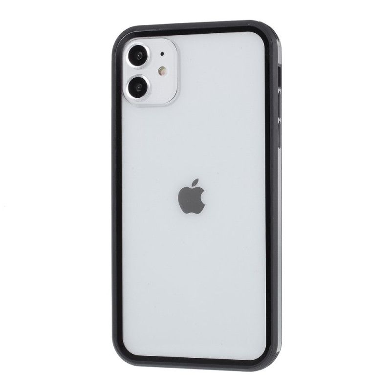 Hülle iPhone 11 Weiß Hybrid-Silikonfelgen-Design