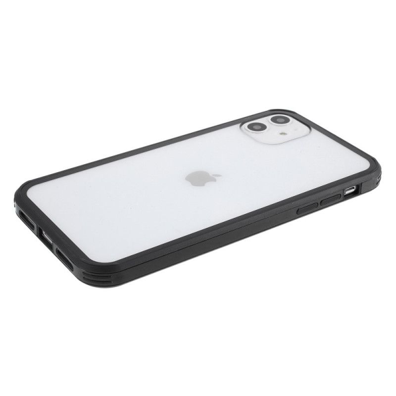 Hülle iPhone 11 Weiß Hybrid-Silikonfelgen-Design
