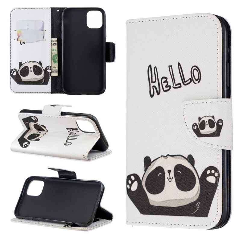 Lederhüllen iPhone 11 Hallo Panda