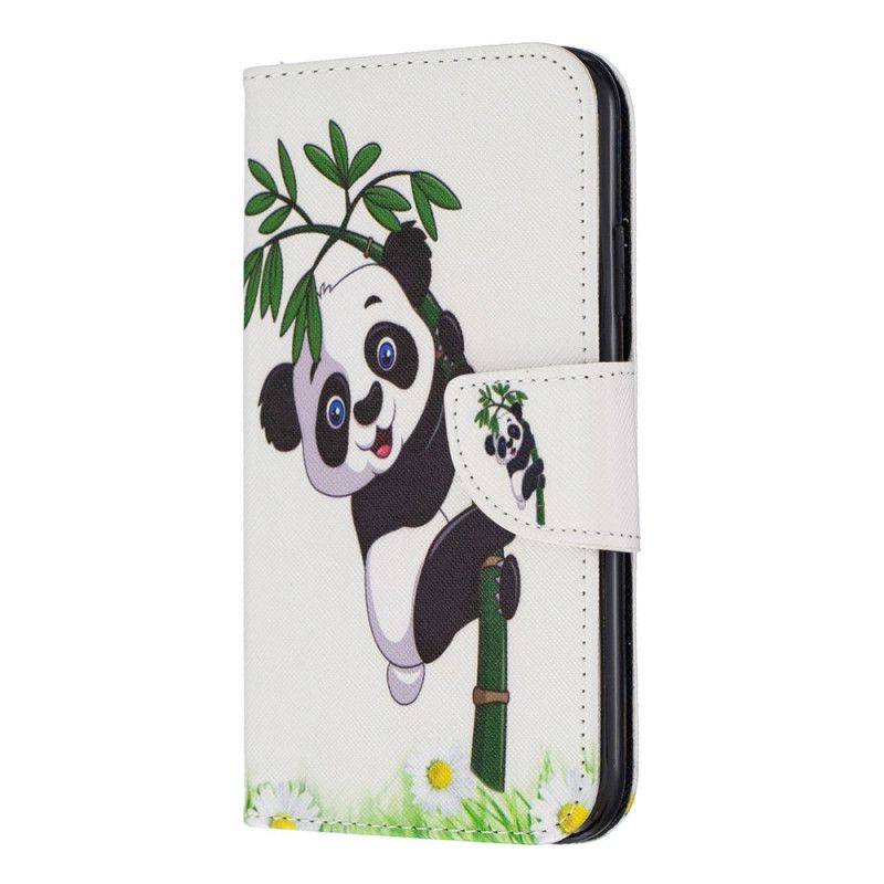 Lederhüllen iPhone 11 Handyhülle Panda Auf Bambus