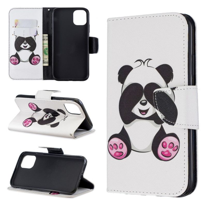 Lederhüllen iPhone 11 Lustiger Panda