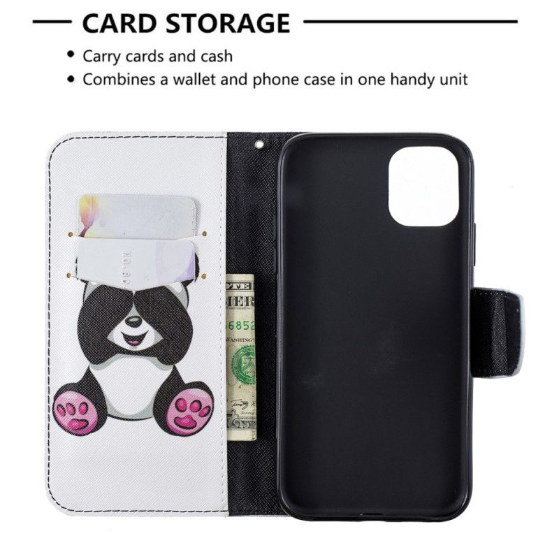 Lederhüllen iPhone 11 Lustiger Panda