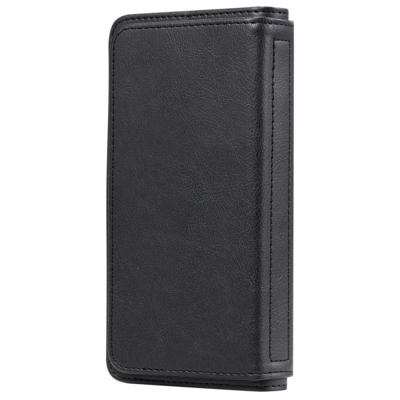 Lederhüllen iPhone 11 Schwarz 10 Multifunktionskartenhalter