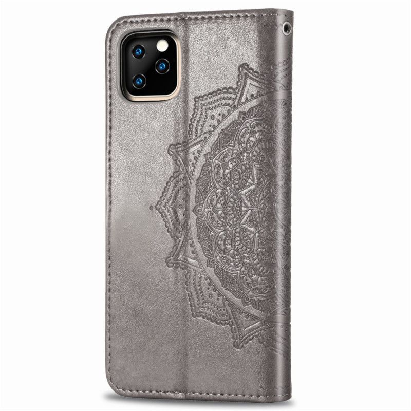 Lederhüllen iPhone 11 Schwarz Mandala Mittleren Alters