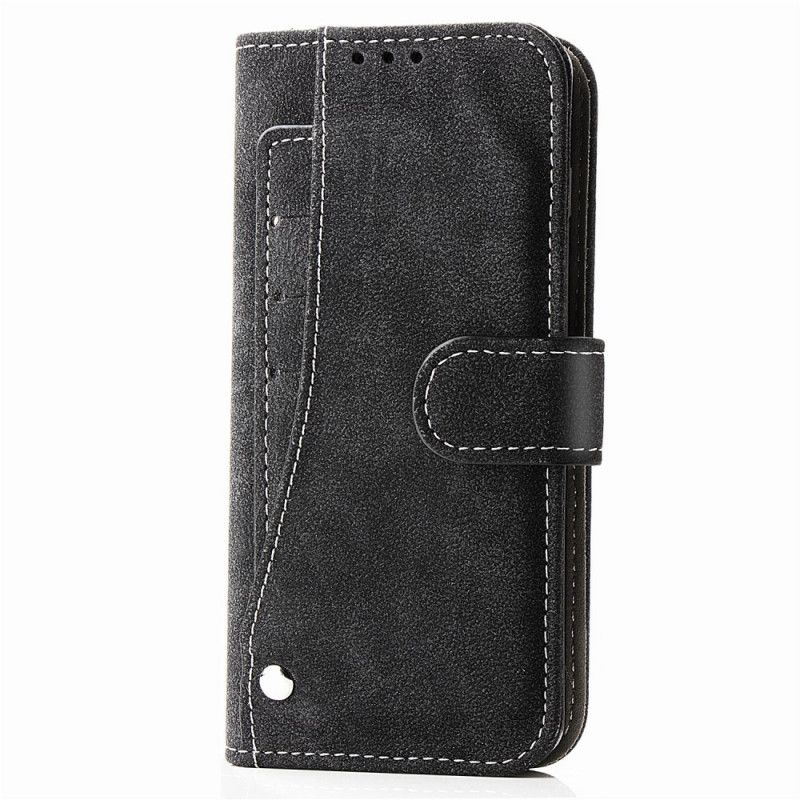 Lederhüllen iPhone 11 Schwarz Vintage Multi-Card-Kunstleder