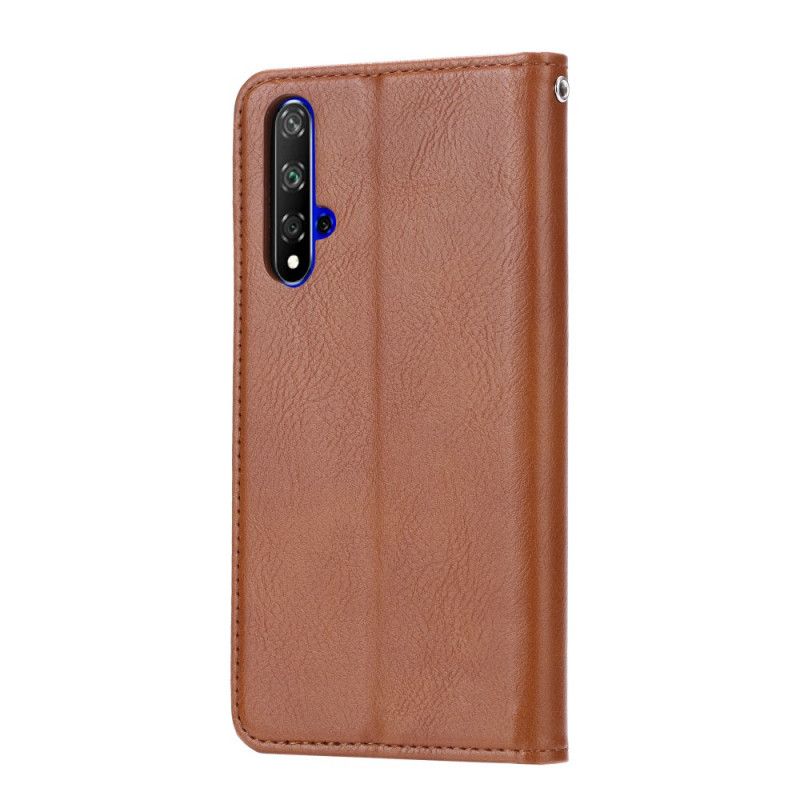 Flip Case Honor 20 Schwarz Kartenhalter Aus Kunstleder