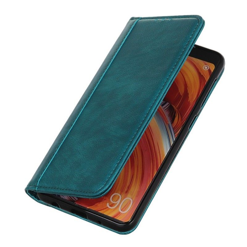 Flip Case Honor 20 Türkis Geteilte Lederversion