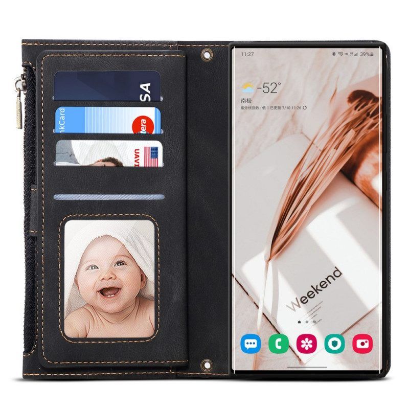 Flip Case Für Samsung Galaxy S22 Ultra 5G Multifunktionen