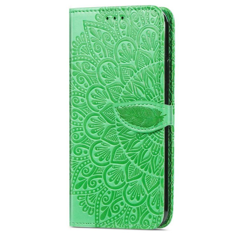 Flip Case Für Samsung Galaxy S22 Ultra 5G Stammesblätter