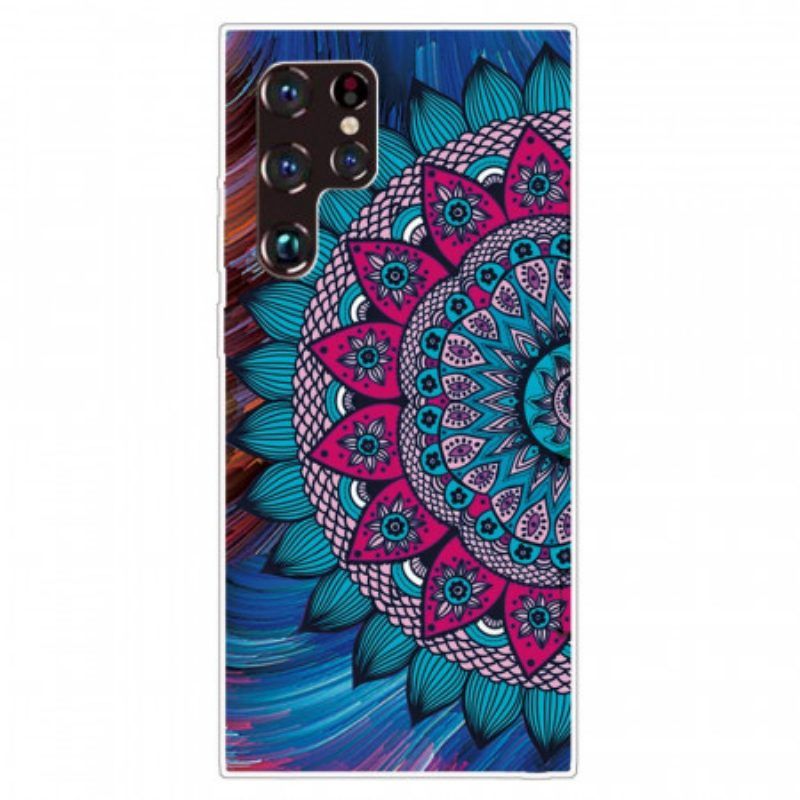 Handyhülle Für Samsung Galaxy S22 Ultra 5G Buntes Mandala