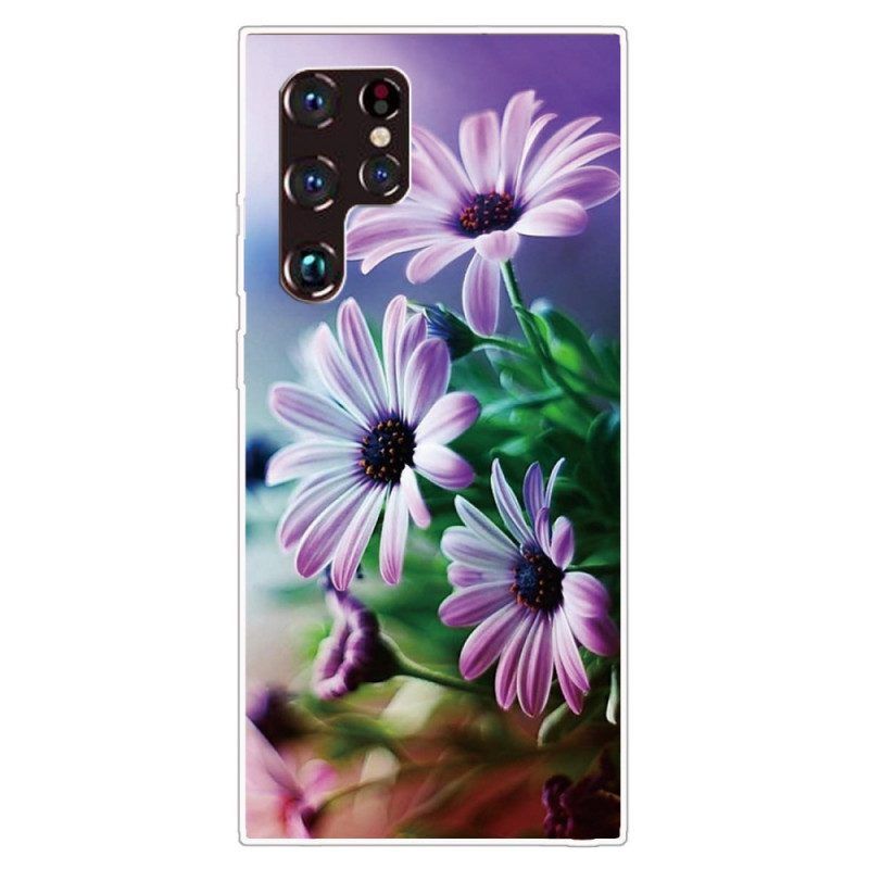 Handyhülle Für Samsung Galaxy S22 Ultra 5G Realistische Blumen
