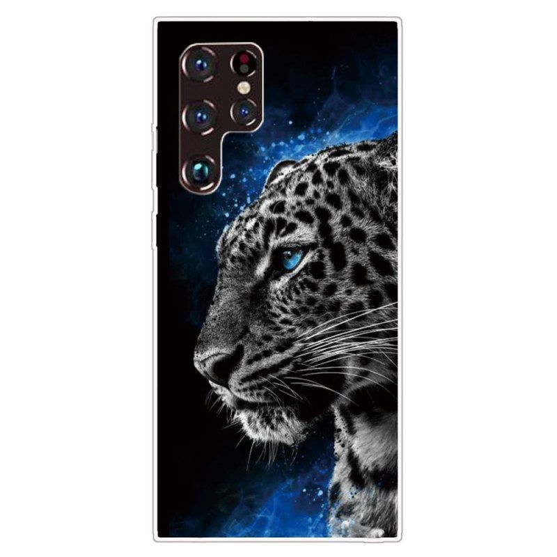 Handyhülle Für Samsung Galaxy S22 Ultra 5G Tigergesicht