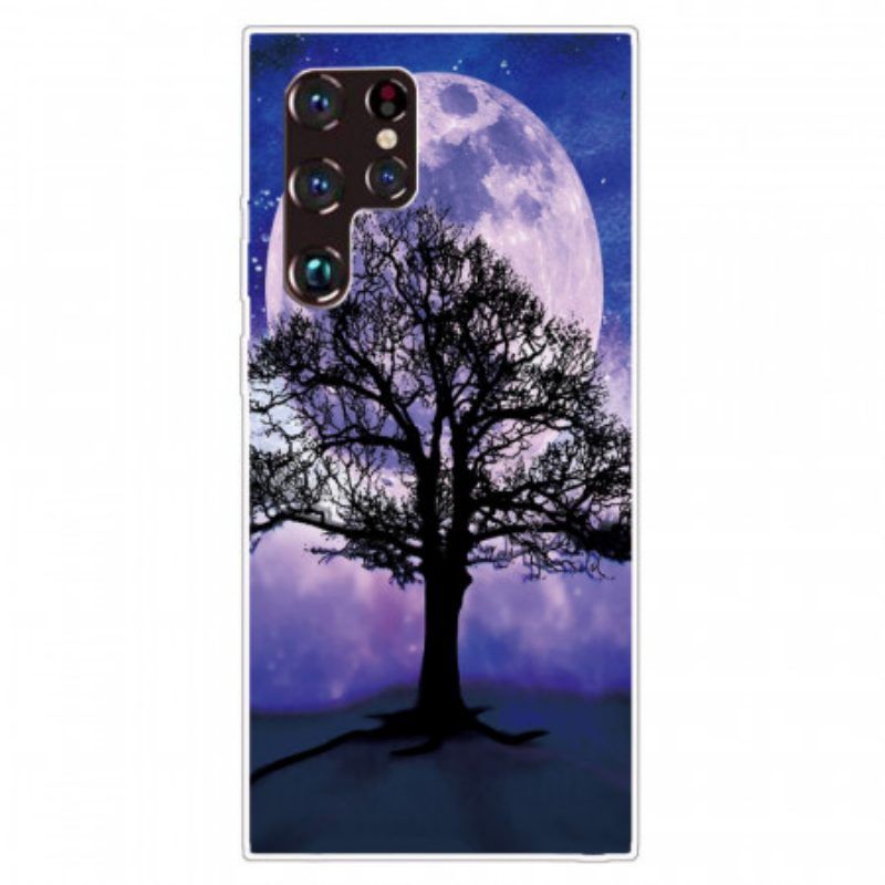 Hülle Für Samsung Galaxy S22 Ultra 5G Baum Und Mond