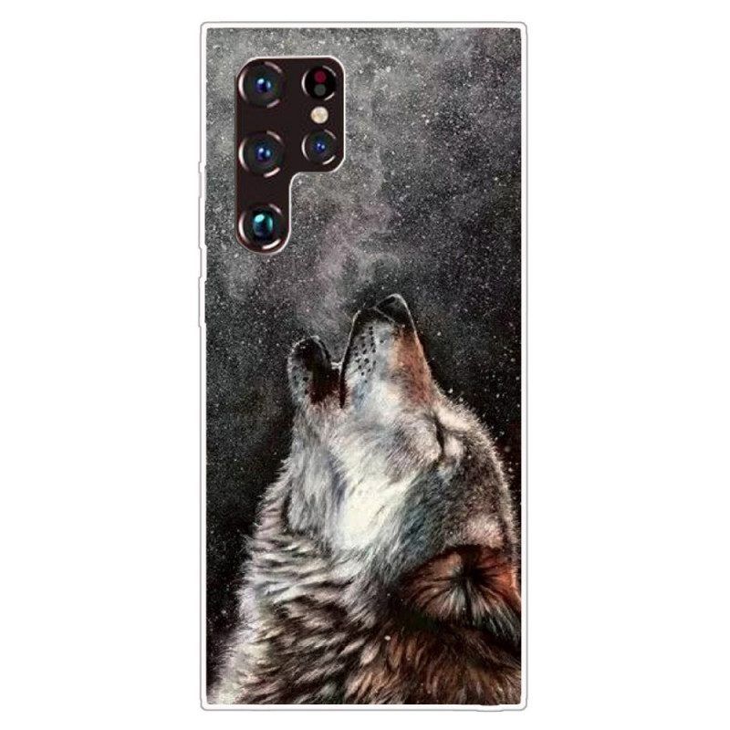 Hülle Für Samsung Galaxy S22 Ultra 5G Erhabener Wolf