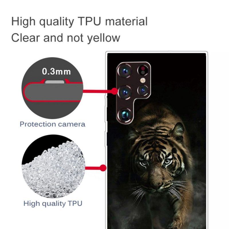 Hülle Für Samsung Galaxy S22 Ultra 5G Flexibler Tiger