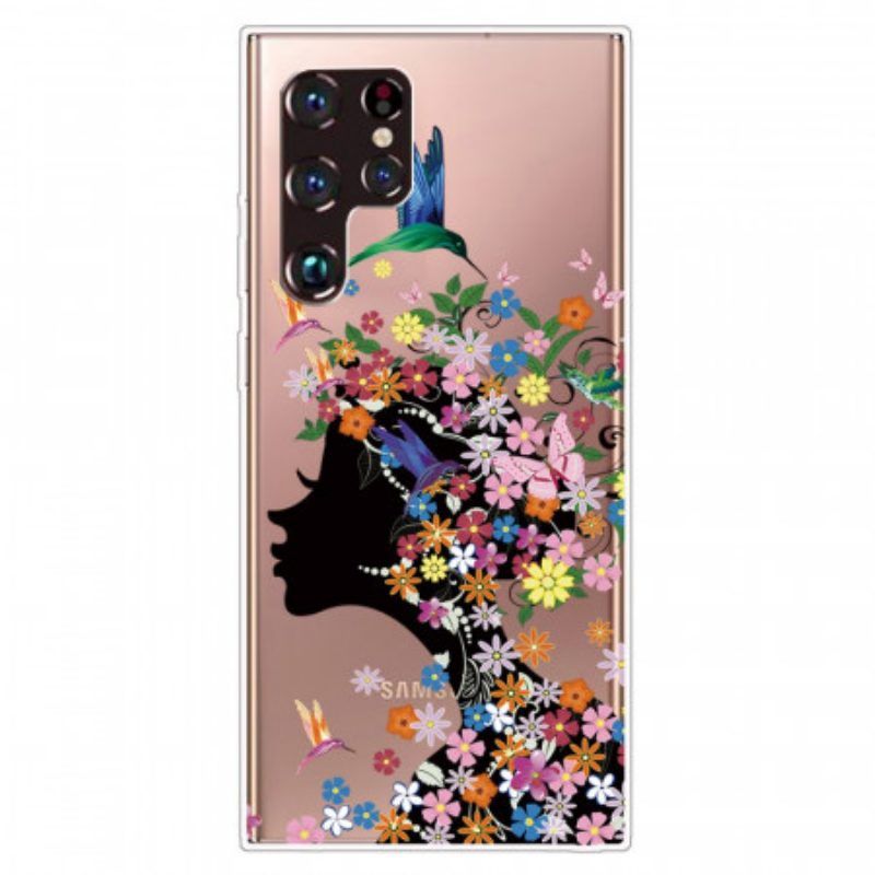 Hülle Für Samsung Galaxy S22 Ultra 5G Hübscher Blumenkopf