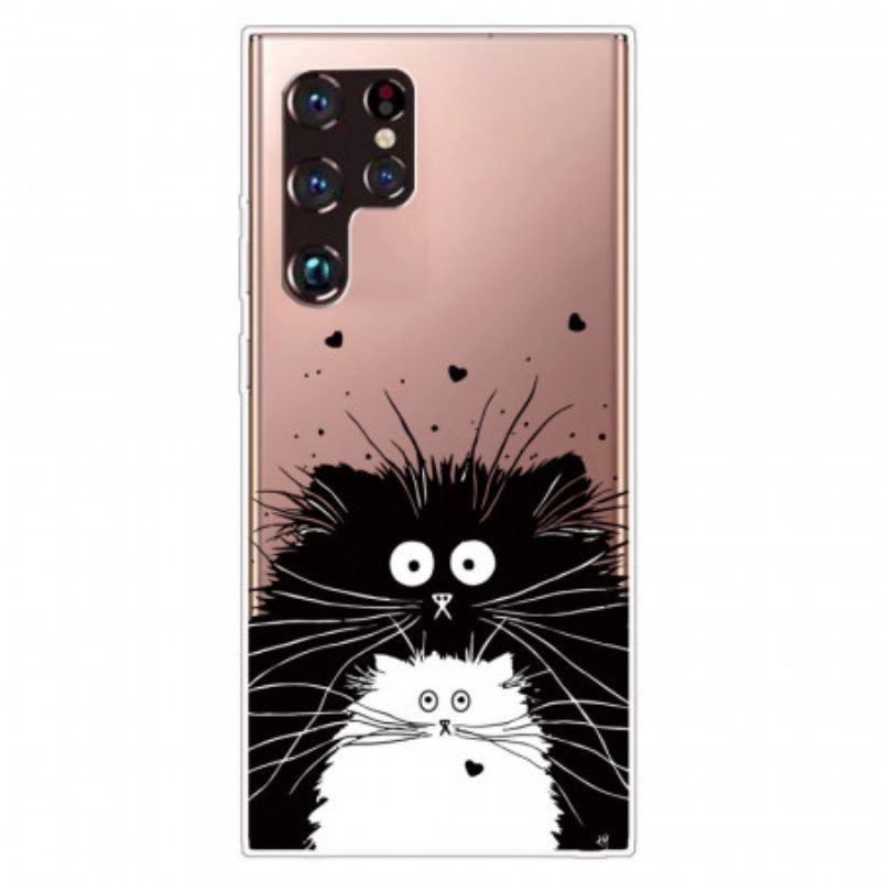 Hülle Für Samsung Galaxy S22 Ultra 5G Schauen Sie Sich Die Katzen An