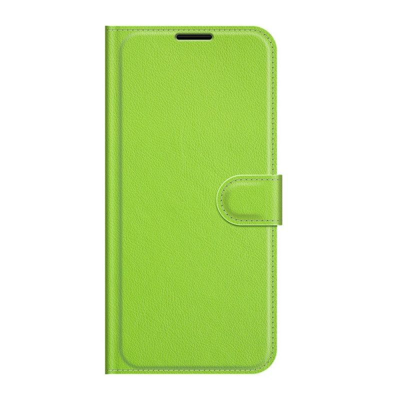 Lederhüllen Für Samsung Galaxy S22 Ultra 5G Klassischer Litschi-ledereffekt