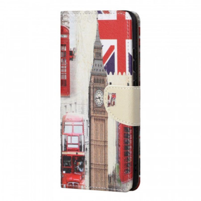 Lederhüllen Für Samsung Galaxy S22 Ultra 5G Londoner Leben