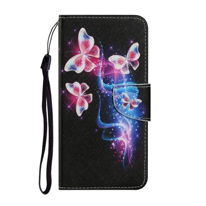 Lederhüllen Für Samsung Galaxy S22 Ultra 5G Magische Schmetterlinge