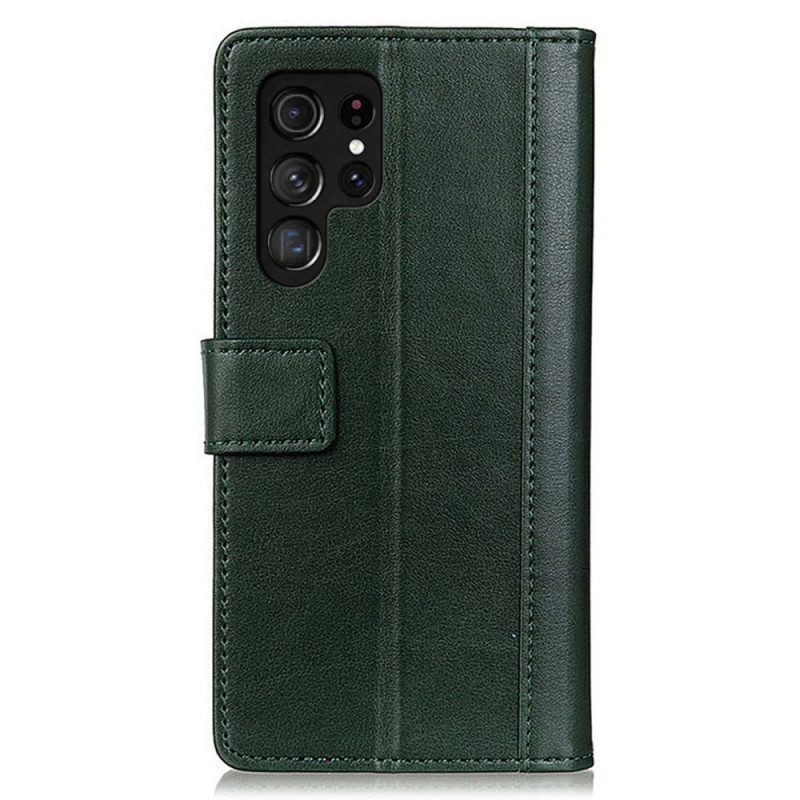 Lederhüllen Für Samsung Galaxy S22 Ultra 5G Stil: Leder-eleganz