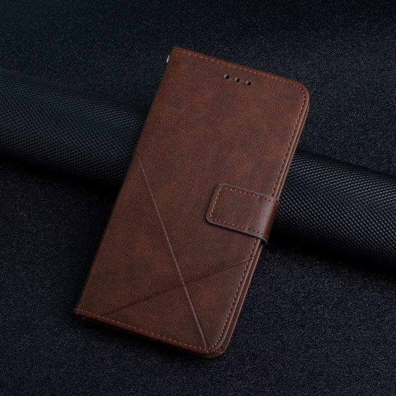 Lederhüllen Für Samsung Galaxy S22 Ultra 5G X Design Geo-lederstil
