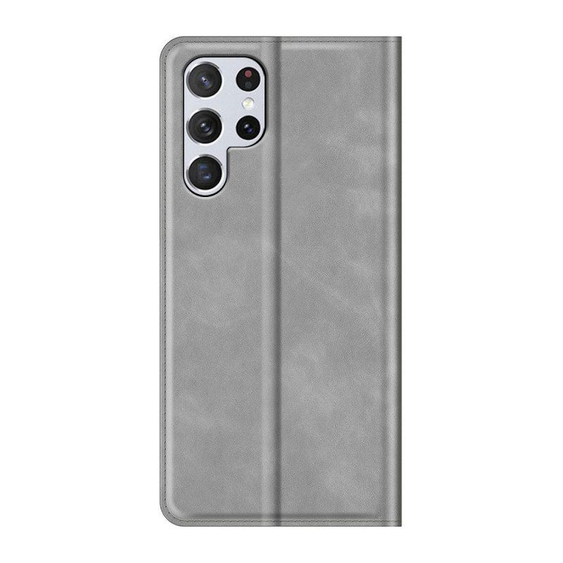 Schutzhülle Für Samsung Galaxy S22 Ultra 5G Flip Case Stil: Lederdesign